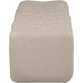 thumbnail image 6 of Meridian Furniture Atticus Taupe Vegan Leather Bench, 6 of 8