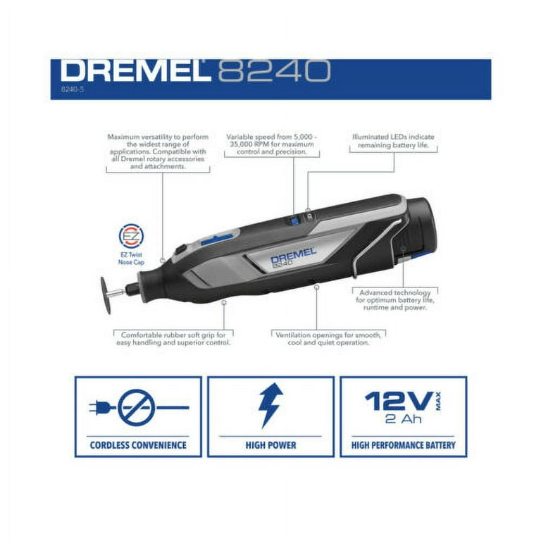 Dremel 8240-5 12V Cordless Rotary Tool Kit