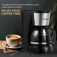 thumbnail image 2 of 4 Cup Drip Coffee Maker, Coffee Pot Machine Permanent Coffee Filter, Mini,20Oz Electric Coffee Maker,650W Black and Stainless Steel Brand: Nehilumn, 2 of 6