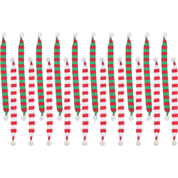 WRITWAA 20pcs Miniature Scarves Assorted Colors Decorative Christmas Accessories for Holiday Crafts and Family