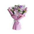 thumbnail image 2 of Ramo de flores de ganchillo de 45 cm, regalo de bendición eterna, decoración navideña artificial Púrpura, 2 of 9