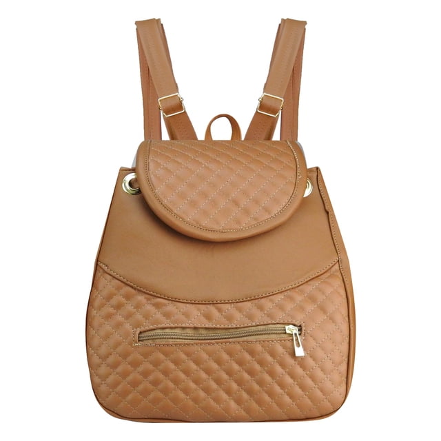 Mochila Nueva Imagen Andrea Capitonado Sintético Camel