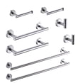 thumbnail image 2 of AWZTOO 8-Piece Wall Mount Bathroom Hardware Set 23'' Bathroom Towel Bar Toilet Paper Holder Robe Hooks Stainless Steel Accessories Set Matte Black, 2 of 5
