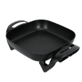 thumbnail image 3 of Caynel 12x12" Ceramic Electric Skillet - 1400W Nonstick, Glass Lid, 460°F Adjustable Temp for Frying, Baking, Steaming - Easy Clean & Space-Saving, 3 of 8