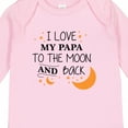 thumbnail image 4 of Inktastic I Love My Papa to the Moon and Back Boys or Girls Long Sleeve Baby Bodysuit, 4 of 5