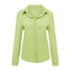 thumbnail image 3 of Camisa Camisas casuales de mujer Camisas de verano de color sólido de algodón Camisa femenina (Verde S) Kuymtek Verde T S para Mujer, 3 of 7