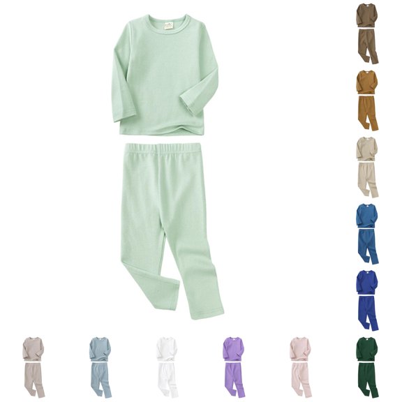 XIYON Girls Pajamas Set Baby Girls Long Sleeve Top And Pants Kids Toddler Sleepwear Outfits Fall Winter Classic 4-5 Years