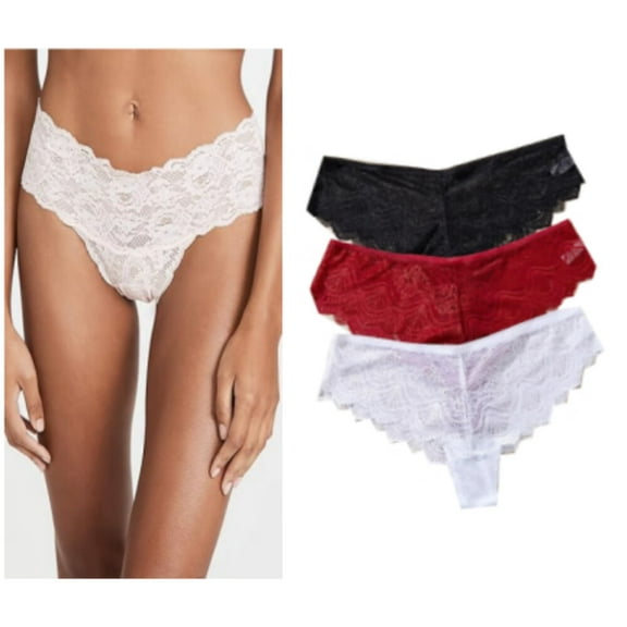 3 Pack Sexy Underwear for Women Lace Hipster Ladies No Show Bikini Panties Womens Cheeky Size