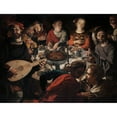 thumbnail image 2 of Jan Cornelisz Vermeyen 18x15 Black Ornate Wood Framed Double Matted Museum Art Print Titled - The Marriage at Cana (C. 1530 - C. 1532), 2 of 5