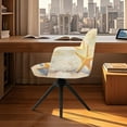 thumbnail image 3 of Xixirimido Beach Sea Starfish Pattern Swivel Armchair Accent Dining Chair Cover, Stretch Mid-Back Office Desk Chair Slipcover Leisure Arm Chair Protector Soft Covers for Home, 3 of 7