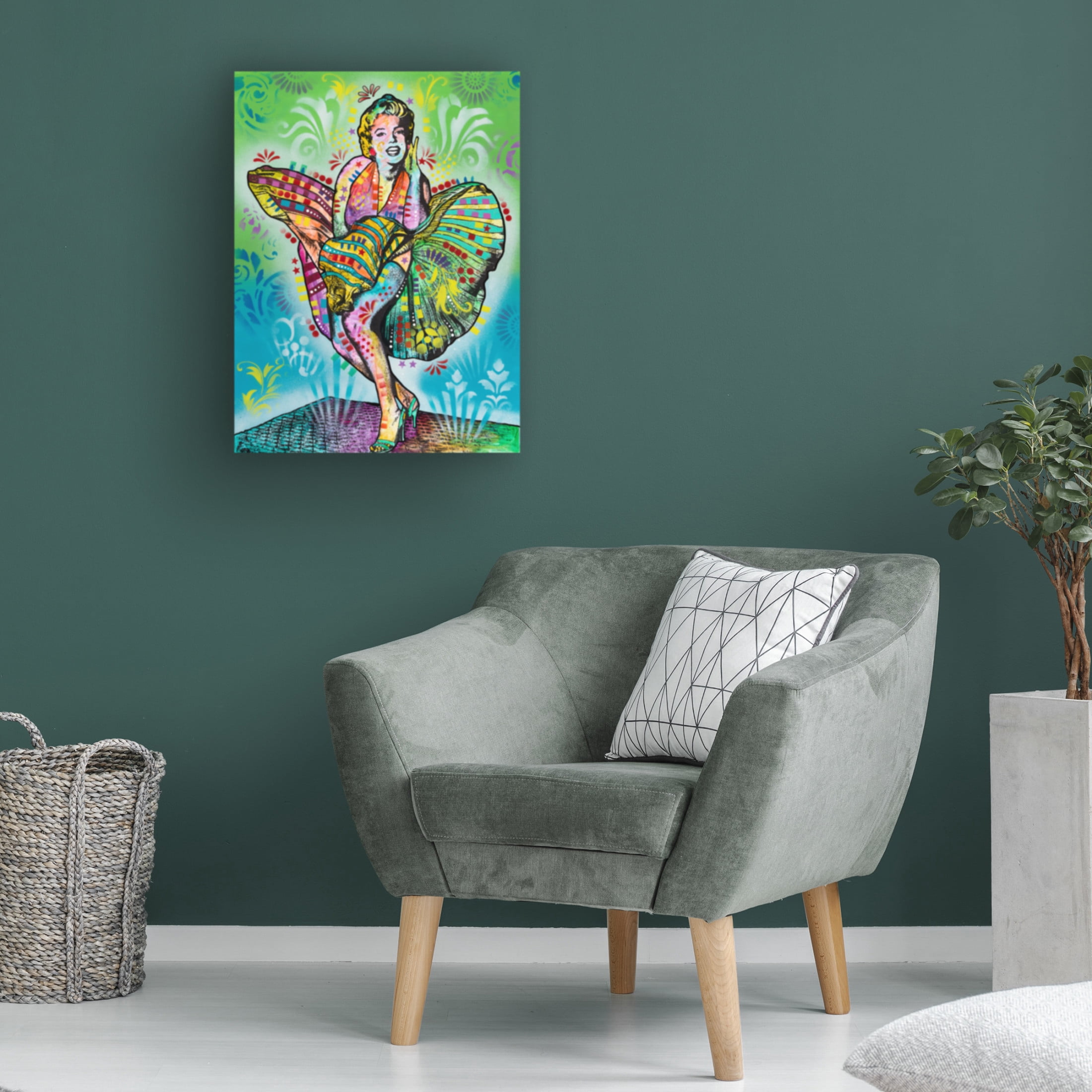 Canvas Wall Art - Dean Russo- Exclusive 'Marilyn's Dress' Wall Art for Living Room, Bedroom, or Office Décor by Trademark Fine Art - 18 x 24 Inches