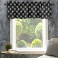 thumbnail image 4 of Black White Dandelion Farmhouse Short Window Curtain Valances, Farmhouse Botanical Blossom Rod Pocket Kitchen Valances for Living Room Bedroom Bathroom Cafe 54" x 18", 4 of 8