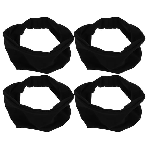 Masteelf  4 Pcs Running Headband Anti-sliding Football Man Fitness Black