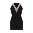thumbnail image 5 of Xuyuer Women's Fashion Casual Tie Elastic Waist Print Romper - One-Piece Shorts, Pants for Women, 5 of 7
