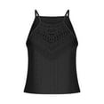 thumbnail image 5 of Taqqpue Tank Top for Women Loose Fit High Neck Sleeveless Halter Tops Casual Hollow Out Eyelet Summer Flowy Cami Shirts Blouse, 5 of 7