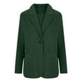 thumbnail image 4 of ZQGJB Women's Blazer Business Casual Lightweight Suit - Single Breasted Long Sleeve Slim Fit Work Office Jacket with Pockets Z-Army Green XXXL, 4 of 6