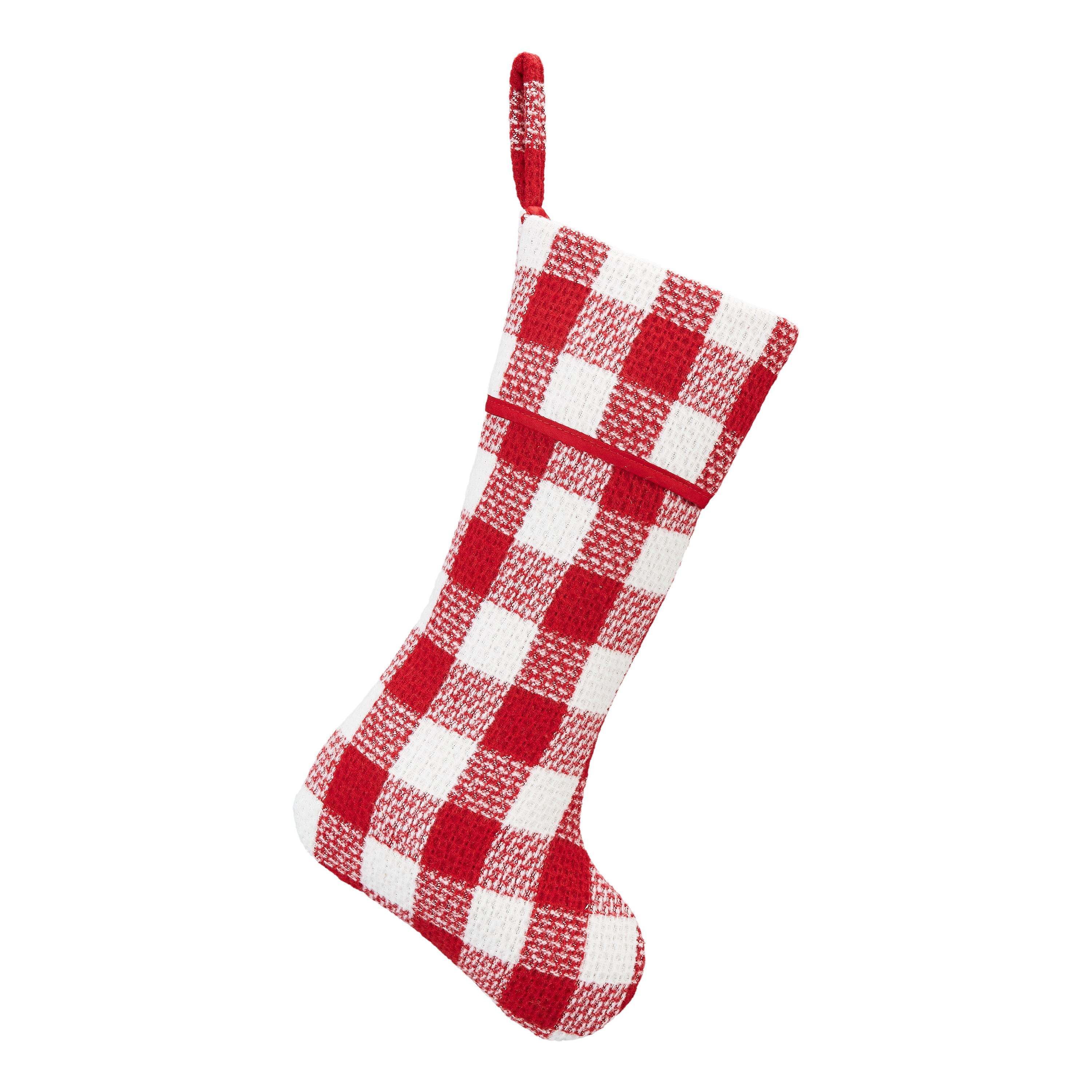 Details about   Buffalo Check Knit Stocking Choose Either Black And Red or Black And White 23 1/ 
