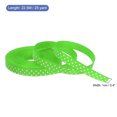 thumbnail image 2 of Uxcell Grosgrain Ribbons 25 Yards 3/8" Bright Green with White Dots Ribbon Bow, 2 of 7