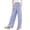 *Blue, variant on ClodeEU Women's Striped Elastic Waist Wide Leg Pants,Casual Loose Fit Lounge Pants with Pockets Black,Women's Plus L