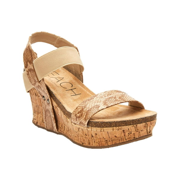 Coconuts by Matisse Point Break Women's Mixed Media Slingback Wedge Sandals