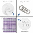 thumbnail image 5 of Purple Silvery Bathroom Shower Curtains with 12 Hooks Polyester Waterproof Shower Curtain for Stalls and Bathtubs Geometric Ombre Stripe Boho Sparkling Dot Decorative Bathroom Privacy Curtain 72"x72", 5 of 9