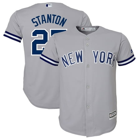 Giancarlo Stanton New York Yankees Majestic Youth Road Official Team Cool Base Player Jersey -