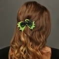 thumbnail image 2 of Unique Bargains 1 Pc Duckbill Clip Halloween Butterflies Mesh Hair Clip for Women Black Green, 2 of 5
