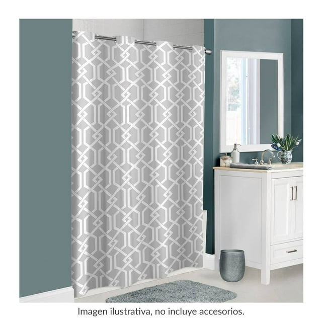 Cortina de Ducha Hotel Style de Tela Celta Gris 178x183 cm