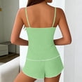 thumbnail image 5 of GUACER Two Piece Pajama Set for Women Ribbed Knit Cami Top and Shorts with Cute Lettuce Trim Summer Loungewear PJs, 5 of 6