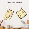 thumbnail image 6 of Sunflowers Honey Bees and Gnomes Oven Mitts and Pot Holders Heat Resistant Oven Mitts Safe for Baking Cooking BBQ, 6 of 6