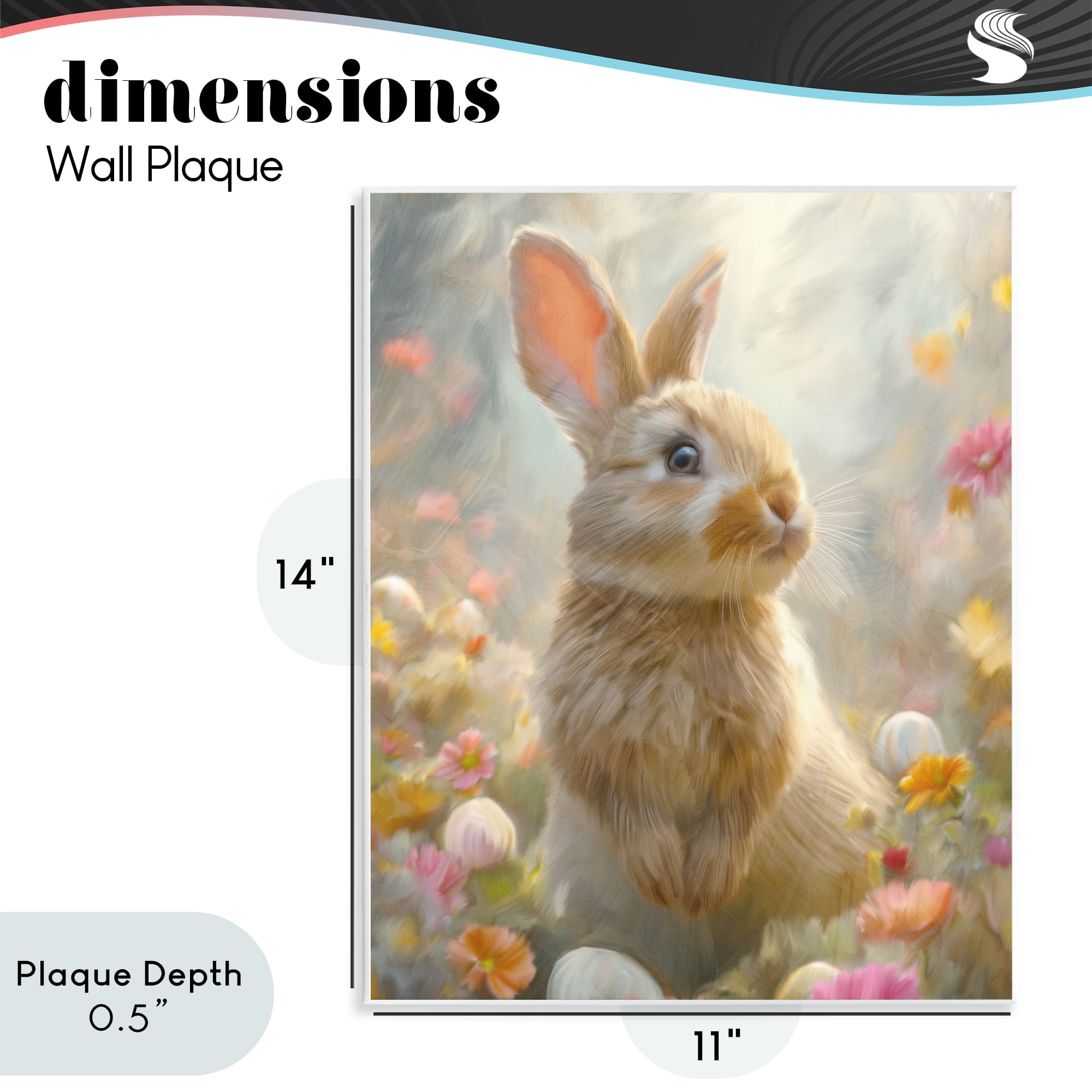 Stupell Industries Bunny Dreams Meadow Wall Plaque Art, design by Kim Allen