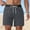 Gray, variant on WIZUTIZ Men's Swim Trunks with Compression Liner 5 Inch Hawaiian Beach Drawstring Elastic Waist Board Shorts