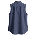 thumbnail image 7 of Mens Sleeveless Cotton Linen Shirts Summer Tank Top Lightweight Breathable Button Down Casual Collared Blouse Beach Vacation Tank Shirts, 7 of 7