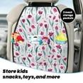 thumbnail image 4 of Tulips Flowers Red Purple Mats Back Seat Protectors, Car Seat Protector Vehicle Organizers Waterproof Cover Back Seat Cover for Kids with 3 Storage Pockets 2 Pack, 4 of 5
