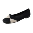 thumbnail image 1 of Women's Breathable Flat Shoes with Color Matching Square Toe, 1 of 7