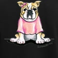 thumbnail image 3 of CafePress - Girly Bulldog Women's Dark Pajamas - Women's Short Sleeve Print T-Shirt and Pants Dark Cotton Pajama Set, 3 of 7