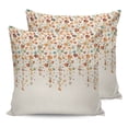 thumbnail image 7 of Outdoor Throw Pillow Cover Farm Orange Teal Weeping Floral Vines Waterproof Cushion Covers 2 Pack Autumn Flowers on Linen Pillow Cases Home Decoration for Patio Garden Couch Sofa, 7 of 7