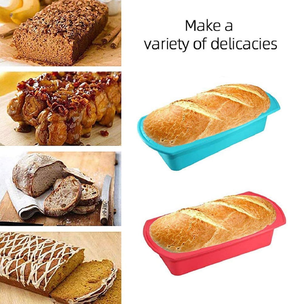 Silicone Bread and Loaf Pans - Set of 2 - SILIVO Non-Stick