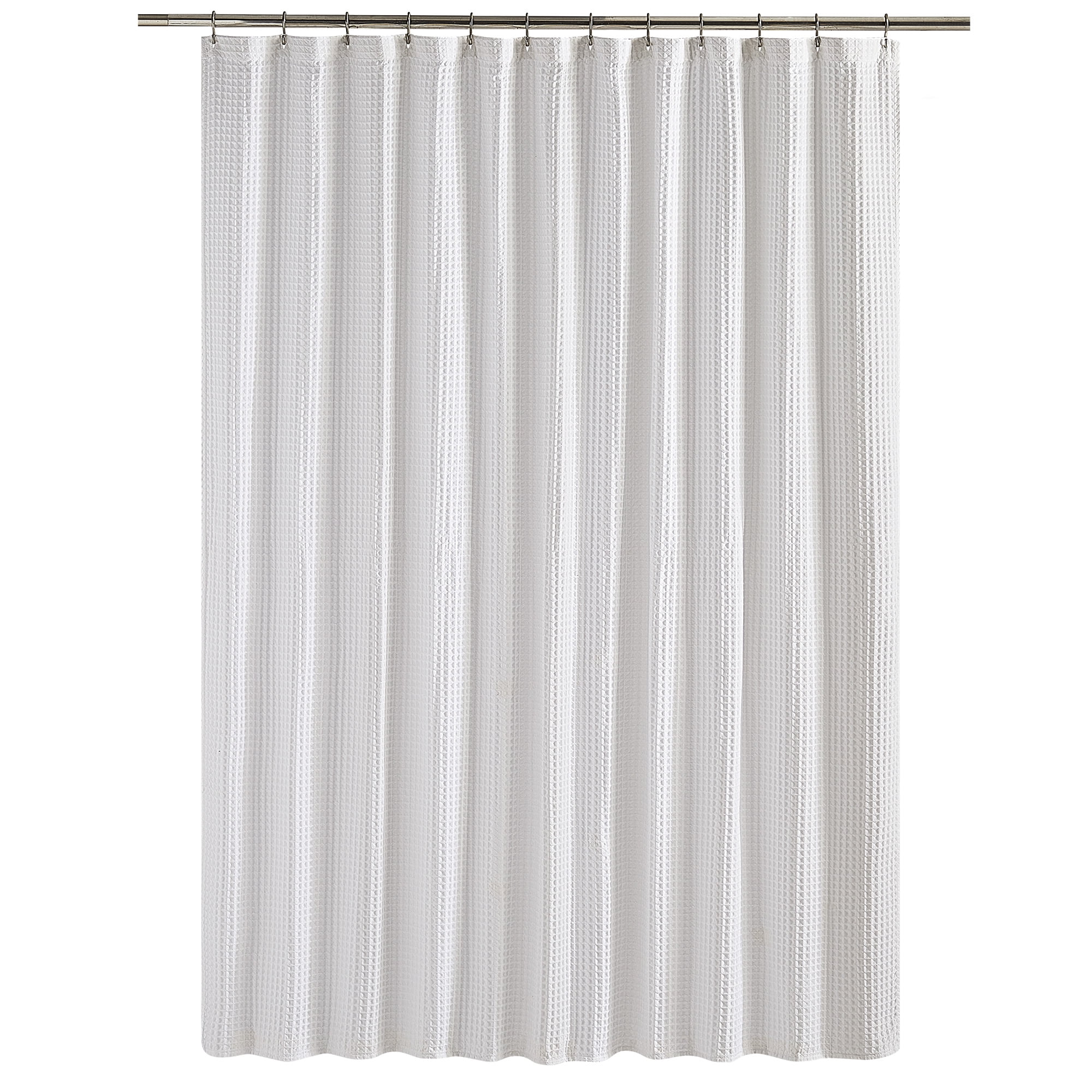 Better Homes & Gardens Chunky Waffle Weave 72 x 72 Fabric Shower Curtain