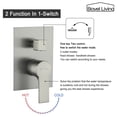 thumbnail image 4 of Boyel Living 12 Inch Brushed Nickel High Pressure Ceiling Mount Spray Patterns Shower System with Handheld Shower Nozzle Bathroom shower set, 4 of 7