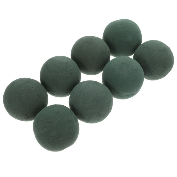 HOOWIFFY Water Absorbing Floral Foam Ball Olive Green for Bouquets 8Pcs