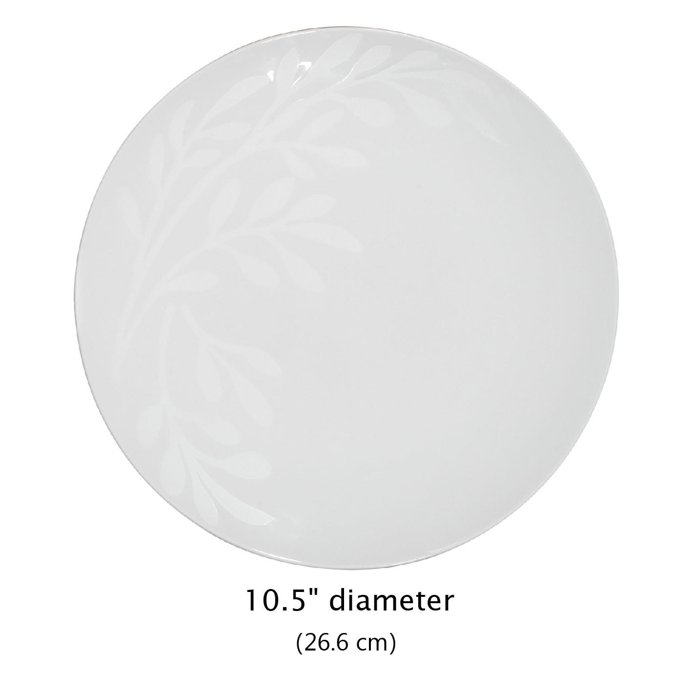 Mainstays Emelie 12-Piece Stoneware Dinnerware Set, White