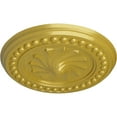 thumbnail image 3 of Ekena Millwork 15 3/4"OD x 2"P Foster Shell Ceiling Medallion (Fits Canopies up to 9 5/8"), Hand-Painted Rich Gold, 3 of 6