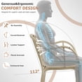 thumbnail image 3 of Avaloomia Home Outdoor Dining Chairs Set of 4, All Weather Stackable Plastic Patio Chairs with Armrest & Anti-Slip for Garden Porch Deck Kitchen No Assembly, Camel, 3 of 8