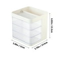5.7*5.9*6.02 Inch Makeup Organizer with 3 Drawers Plastic Storage for