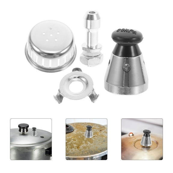 OUNONA 1 Set Pressure Cooker Relief Jigger Valve Pressure Cooker Jigger Valve With Exhaust Rod Pressure Cooker Whistle For Weight Pressure Control Silver