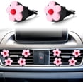 thumbnail image 1 of 8 clips para ventilación de coche, decoración interior, clips para ambientador, bonitos y coloridos adornos, accesorios de ventilación, decoraciones para niñas y mujeres (rosa), 1 of 5