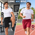 thumbnail image 6 of DARESAY Men’s Knit Lounge Shorts 3-Pack, Soft Pajama Sleep Shorts with Pockets, Drawstring Elastic Waist, Casual Everyday Shorts, Sizes S-3XL, 6 of 11
