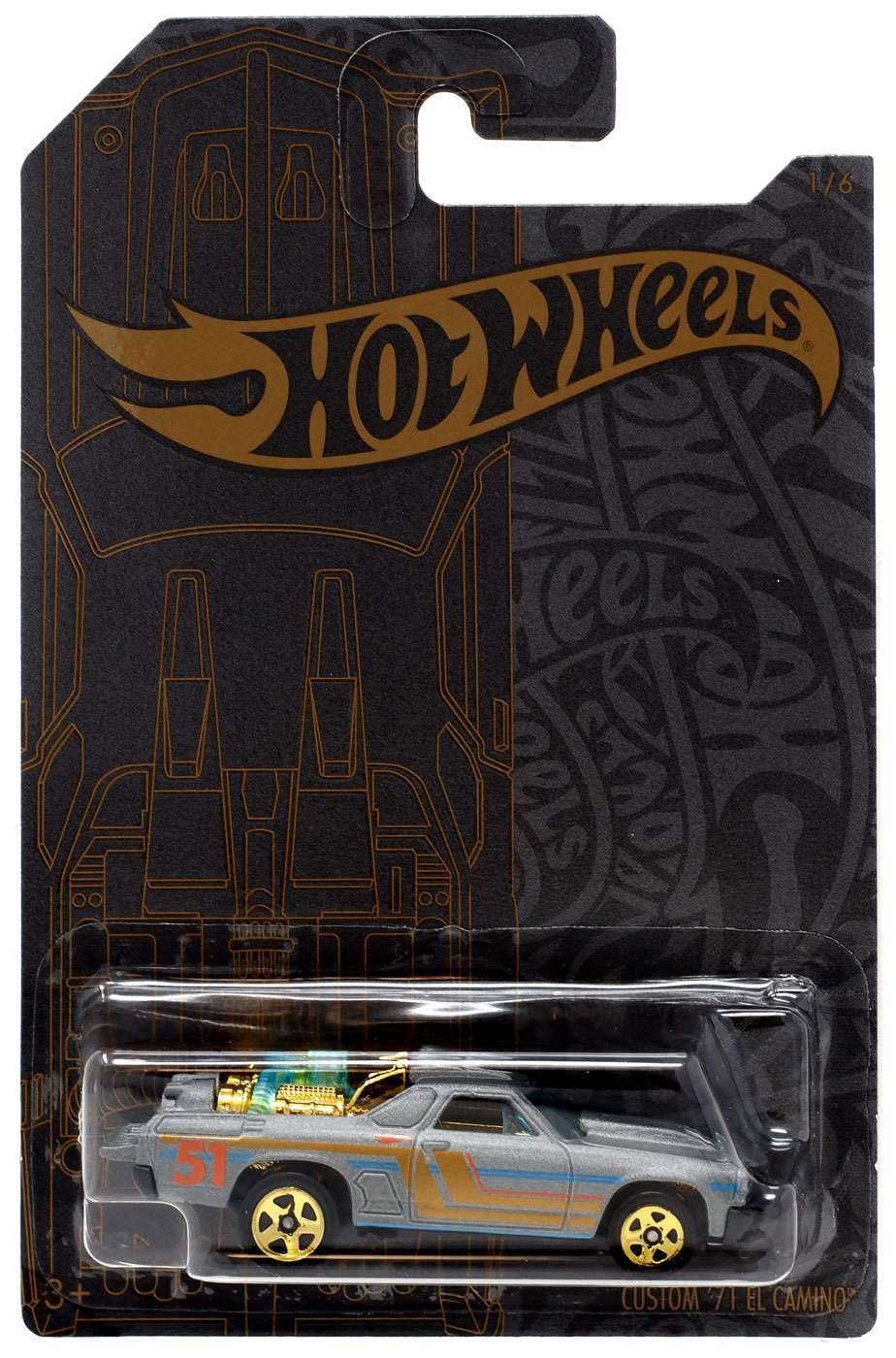 Hot Wheels Showdown HW City (2013) Black '71 El Camino Toy Car 18