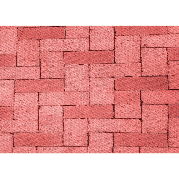 Ahgly Company Indoor Rectangle Patterned Ruby Red Area Rugs, 7' x 10'